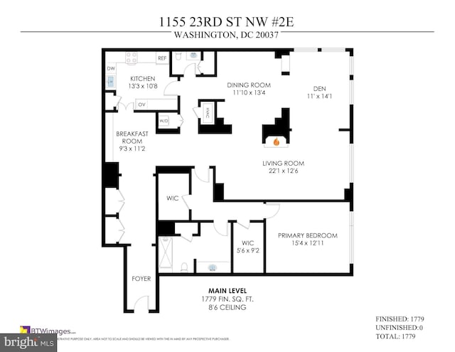 1155 23rd St NW Unit 2E, Washington, DC 20037 - property floor plan
