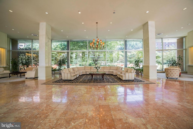 4201 Cathedral Ave NW Unit 916E, Washington, DC 20016 - common area with floor to ceiling windows
