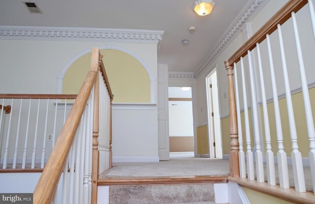 11504 Woodview Ct, Hagerstown, MD 21742 - stairs with carpet floors and baseboards