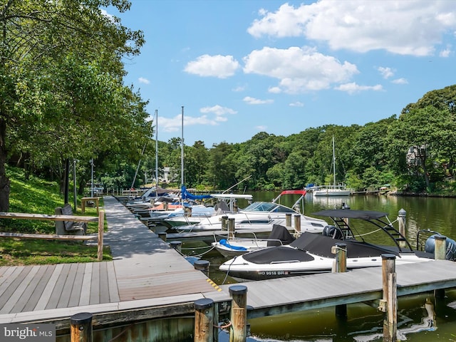 275 Tolstoy Ln, Severna Park, MD 21146 - dock area featuring a water view and a wooded view