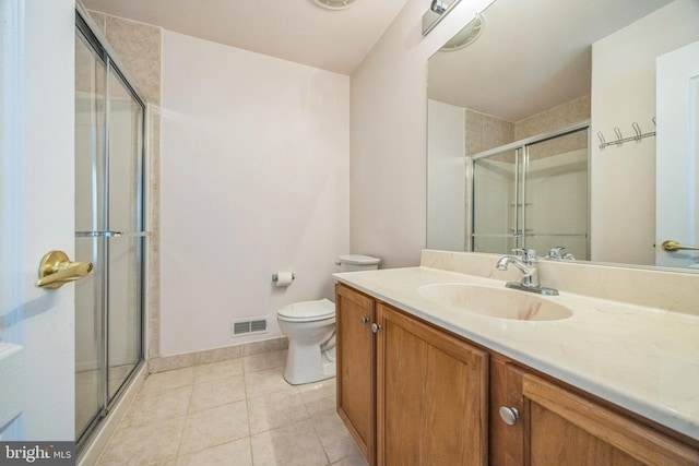 504 Nottingham Pl, Riverside, NJ 08075 - full bathroom with a shower stall, vanity, toilet, and tile patterned floors