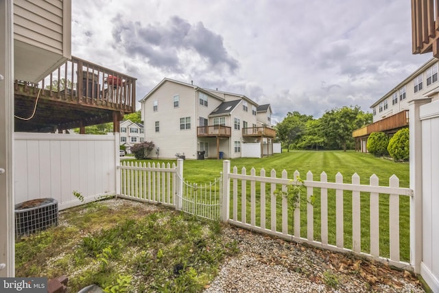 504 Nottingham Pl, Riverside, NJ 08075 - view of yard with a deck and central AC unit