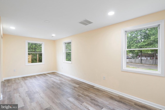 136 Pembrown Rd, Browns Mills, NJ 08015 - unfurnished room with wood finished floors, baseboards, and recessed lighting