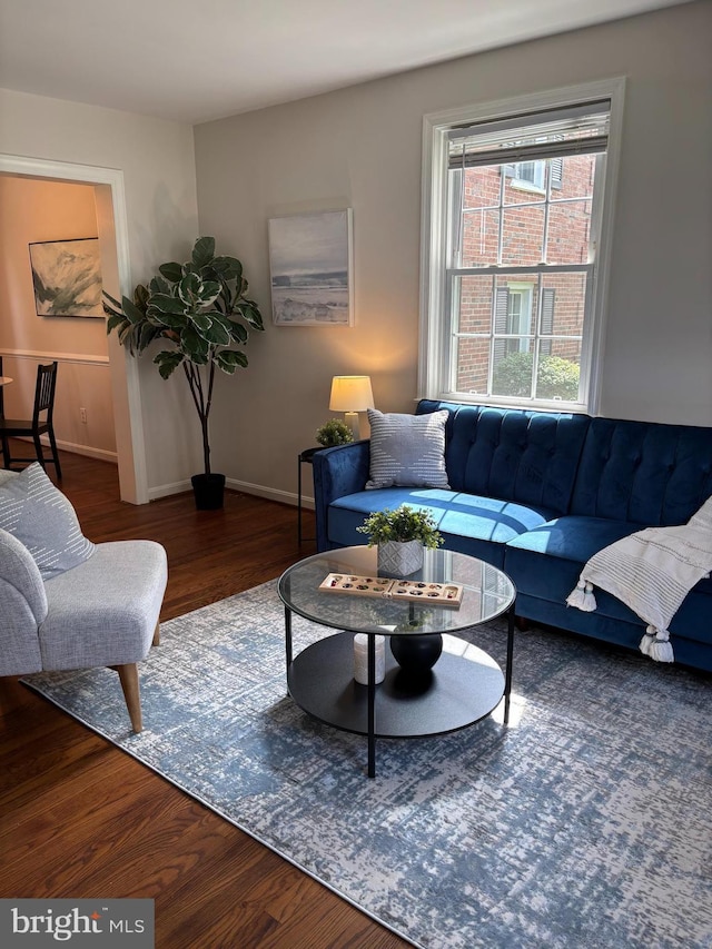 2034 Fort Davis St SE Unit B, Washington, DC 20020 - living room with wood finished floors and baseboards