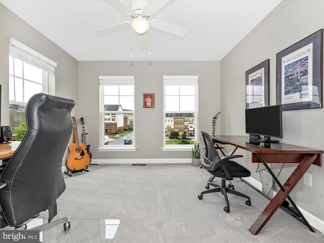 5920 Forum Sq ., Unit Frederick, MD 21703 - office space with carpet floors, baseboards, plenty of natural light, and a ceiling fan