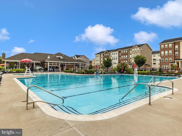 5920 Forum Sq ., Unit Frederick, MD 21703 - community pool featuring a residential view and a patio