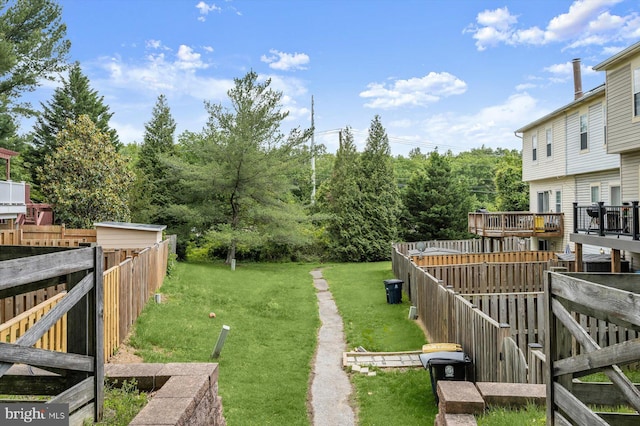 737 Saint Michaels Dr, Bowie, MD 20721 - view of yard with a deck