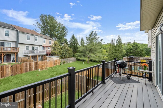 737 Saint Michaels Dr, Bowie, MD 20721 - deck featuring area for grilling and a residential view
