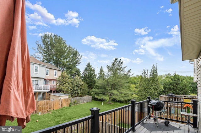 737 Saint Michaels Dr, Bowie, MD 20721 - view of wooden balcony with a deck and a grill