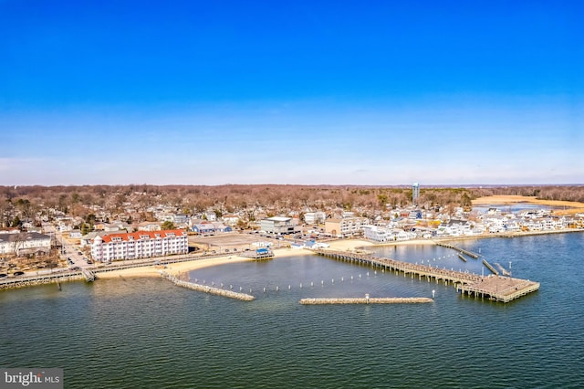 bird's eye view of a large body of water