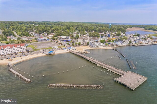 drone / aerial view of a large body of water