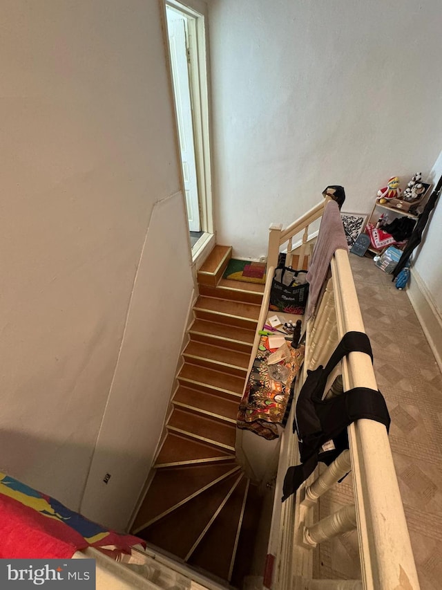 4714 Woodland Ave, Philadelphia, PA 19143 - stairway with baseboards