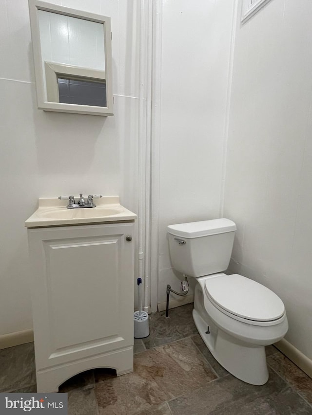4714 Woodland Ave, Philadelphia, PA 19143 - half bath with vanity, toilet, and baseboards