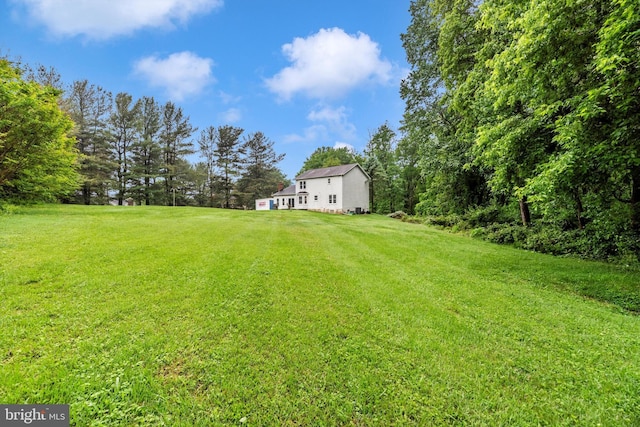 view of grassy yard