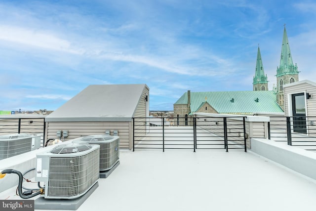 3233 Mercer St, Philadelphia, PA 19134 - view of patio / terrace featuring cooling unit and fence