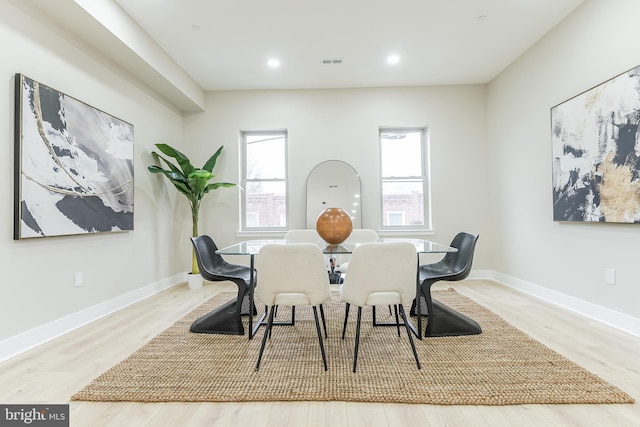 3233 Mercer St, Philadelphia, PA 19134 - dining area with wood finished floors, baseboards, and recessed lighting