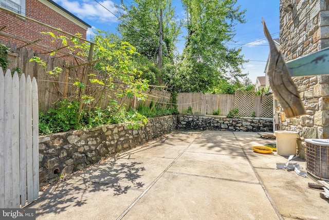 view of patio / terrace featuring a fenced backyard
