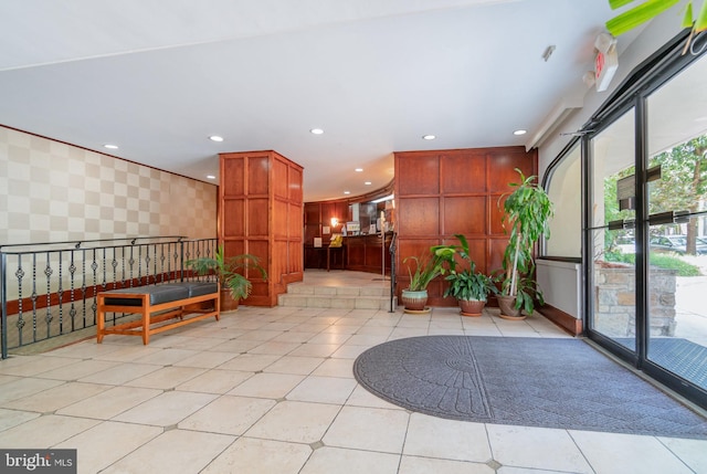 922 24th St NW Unit 313, Washington, DC 20037 - building lobby with wallpapered walls and recessed lighting