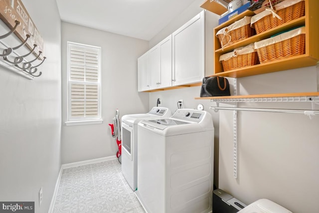 6218 Alan Linton Blvd W, Frederick, MD 21703 - laundry area featuring separate washer and dryer, cabinet space, and baseboards
