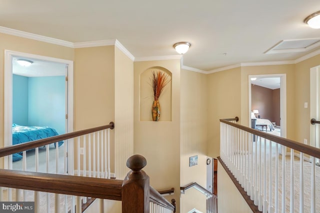 6218 Alan Linton Blvd W, Frederick, MD 21703 - corridor with an upstairs landing and ornamental molding