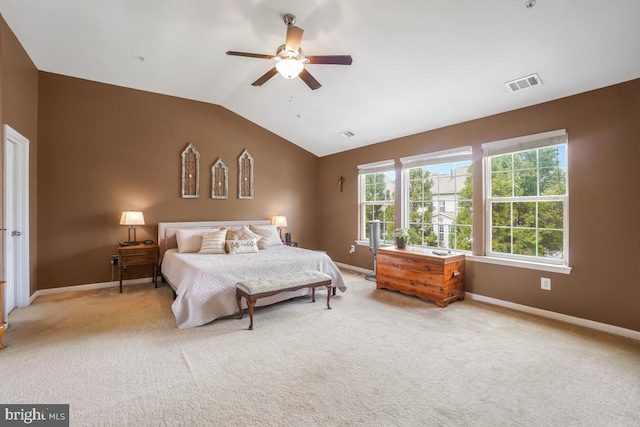 6218 Alan Linton Blvd W, Frederick, MD 21703 - bedroom with lofted ceiling, baseboards, carpet, and ceiling fan