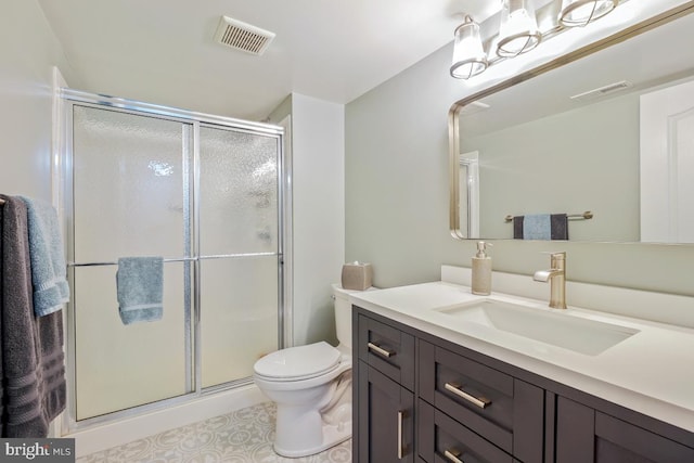 6218 Alan Linton Blvd W, Frederick, MD 21703 - full bath with a shower stall, toilet, vanity, and tile patterned floors