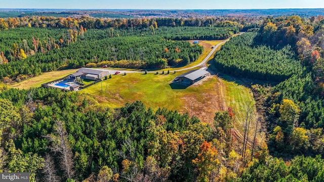 2052 Twenty Two Rd, Pamplin, VA 23958 - aerial view of property and surrounding area with a forest