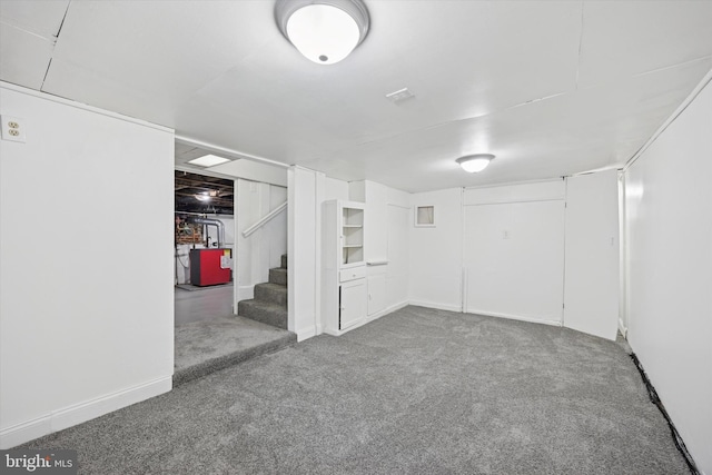 237 Roland Rd, Brookhaven, PA 19015 - finished basement featuring carpet flooring and stairway