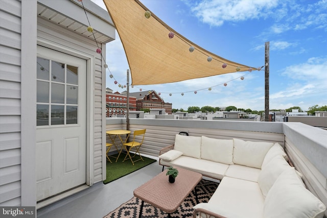 1325 N 17th St Unit A, Philadelphia, PA 19121 - view of patio with an outdoor living space and a balcony