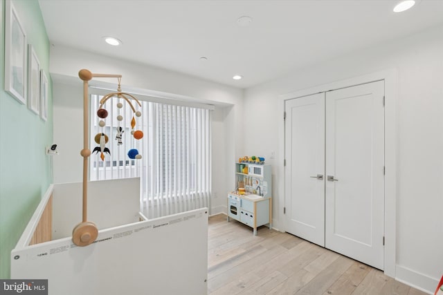 1325 N 17th St Unit A, Philadelphia, PA 19121 - bedroom with light wood-style flooring, recessed lighting, and baseboards