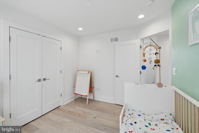 1325 N 17th St Unit A, Philadelphia, PA 19121 - bedroom with light wood-style flooring, recessed lighting, and baseboards