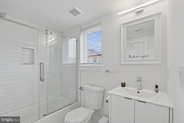 1325 N 17th St Unit A, Philadelphia, PA 19121 - bathroom with toilet, vanity, and shower / bath combination with glass door