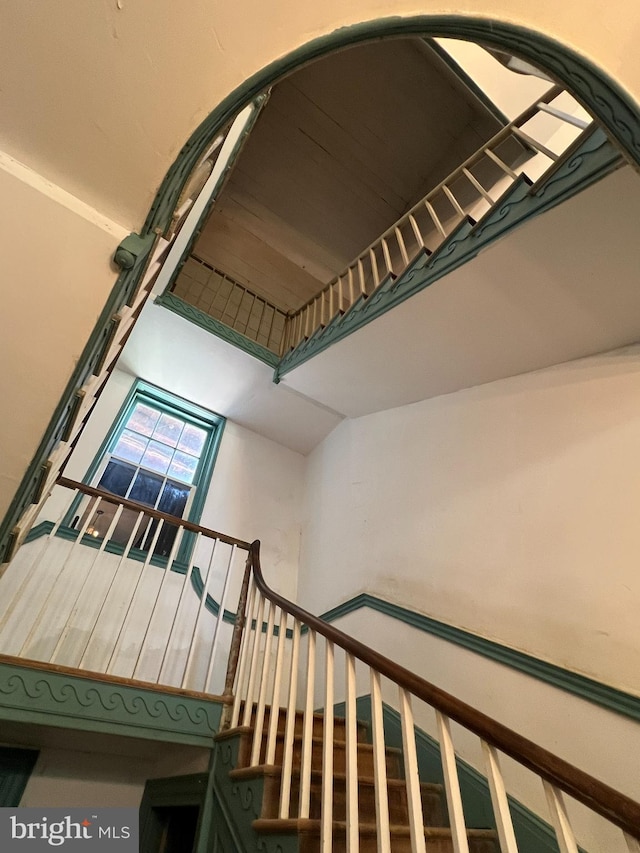 view of stairway