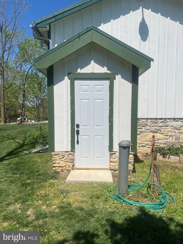 view of shed