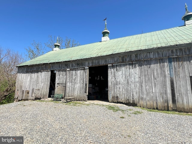 view of barn