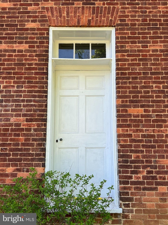 exterior view of brick siding