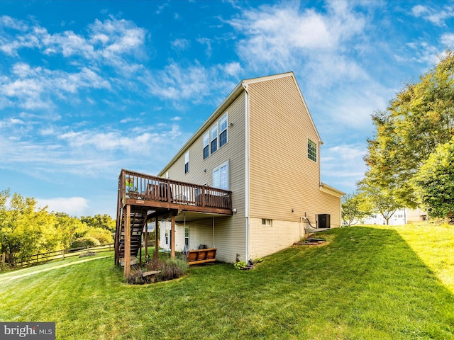 4 Jeffrey Ln, Brunswick, MD 21758 - rear view of property with a deck and stairs