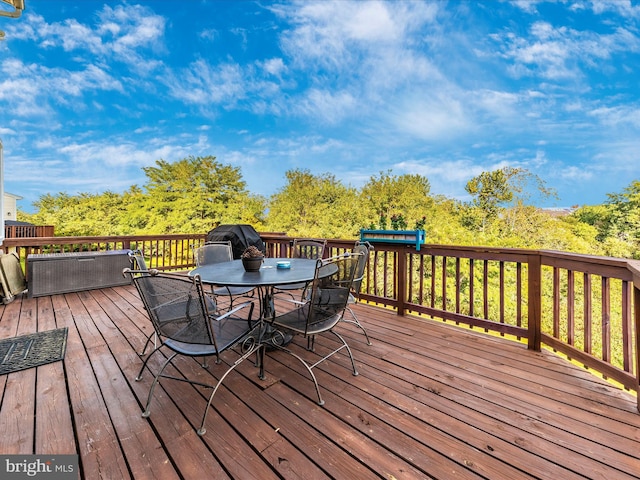 4 Jeffrey Ln, Brunswick, MD 21758 - wooden terrace featuring outdoor dining space and a grill