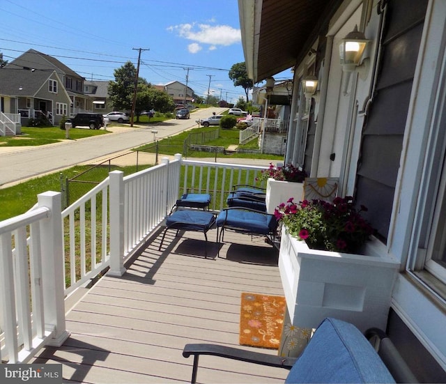 3016 Pennsylvania Ave, Lansdowne, MD 21227 - deck featuring covered porch and a residential view