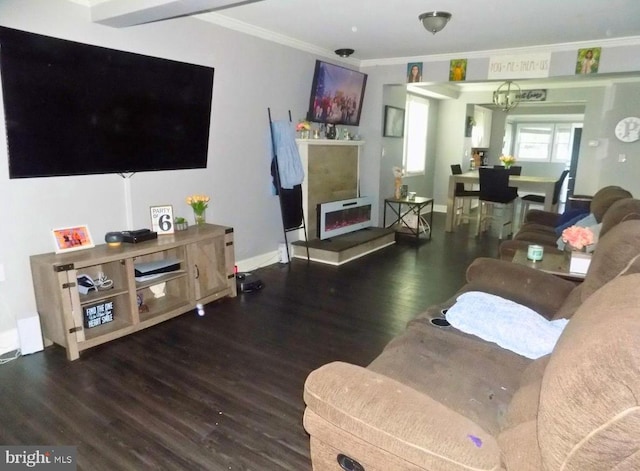 3016 Pennsylvania Ave, Lansdowne, MD 21227 - living room with wood finished floors, ornamental molding, and baseboards