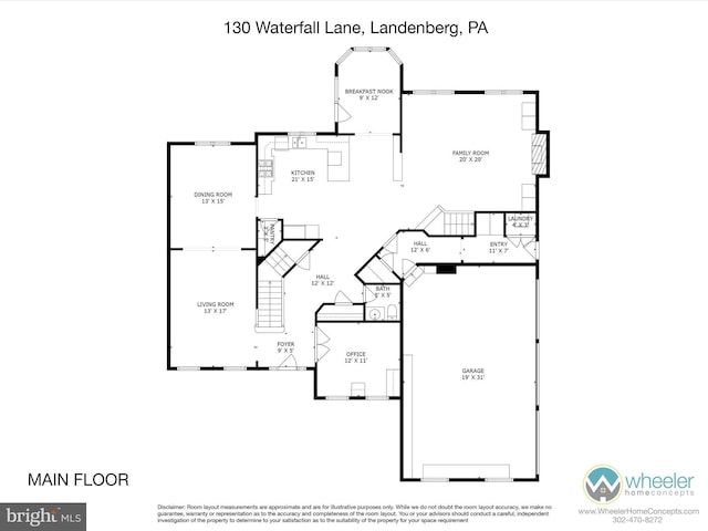 130 Waterfall Ln, Landenberg, PA 19350 - room layout