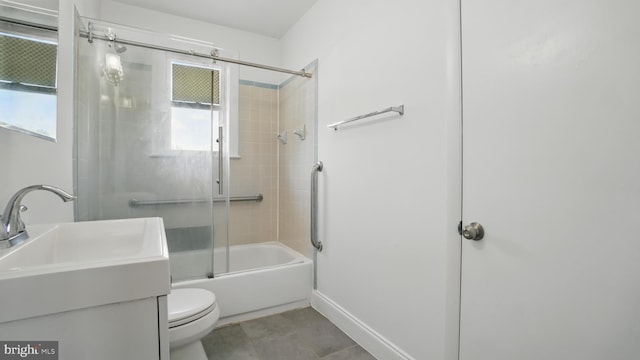 8014 Ritchie Hwy, Pasadena, MD 21122 - full bathroom featuring toilet, combined bath / shower with glass door, and vanity
