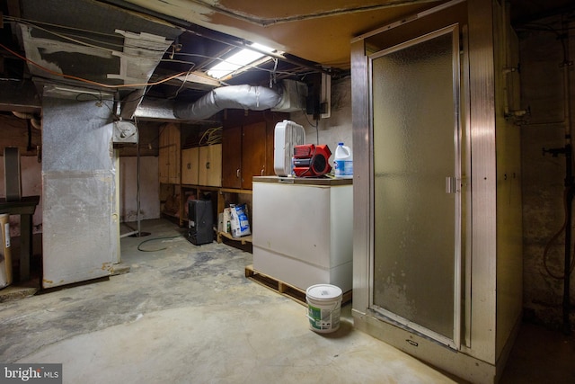 408 Frederick St, Hanover, PA 17331 - unfinished basement featuring heating unit