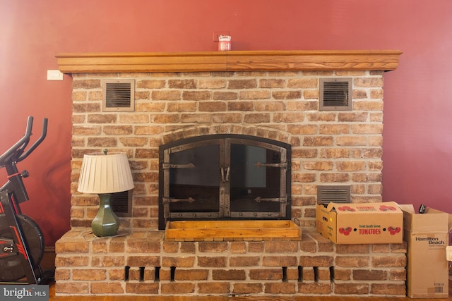 408 Frederick St, Hanover, PA 17331 - detailed view of a brick fireplace