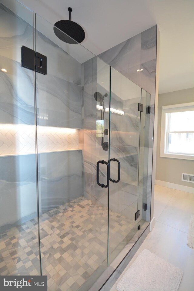 7012 Silverwood St, Philadelphia, PA 19128 - bathroom featuring tile patterned flooring and a stall shower