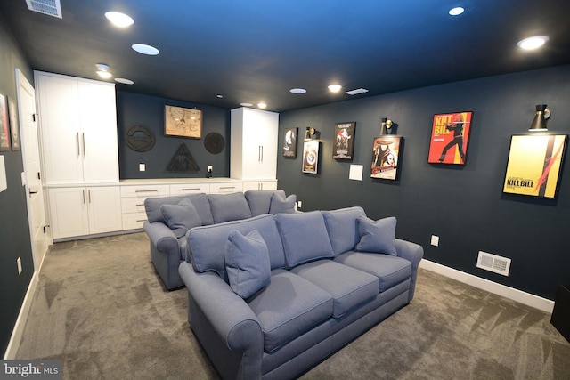 7012 Silverwood St, Philadelphia, PA 19128 - home theater with carpet, recessed lighting, and baseboards