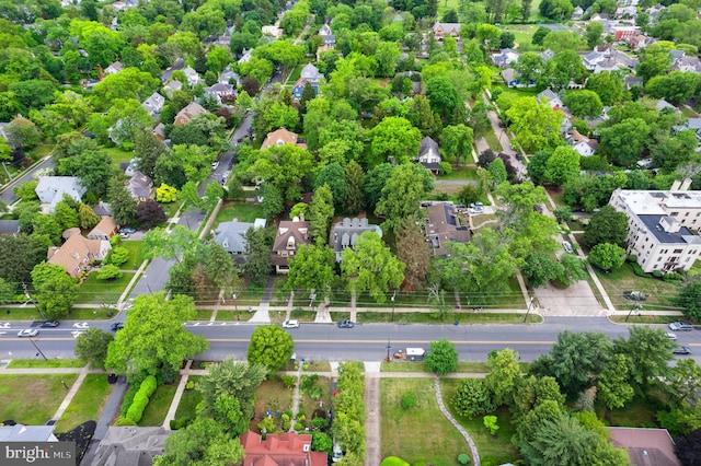 aerial perspective of suburban area