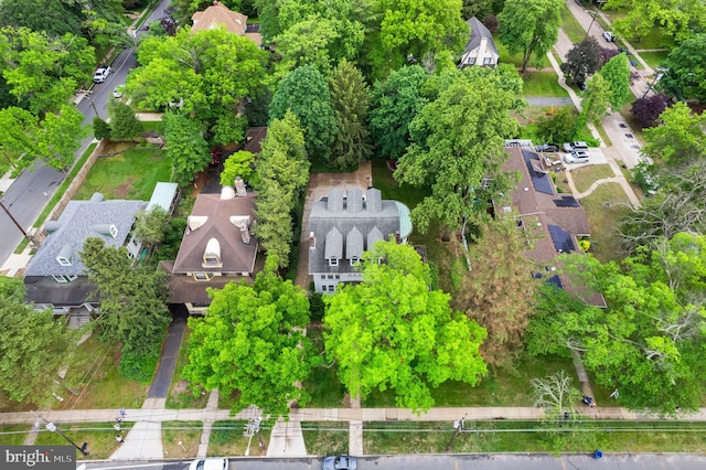 aerial perspective of suburban area