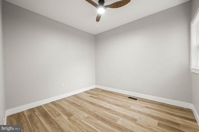 5113 W Thompson St, Philadelphia, PA 19131 - unfurnished room featuring ceiling fan, baseboards, and light wood-type flooring
