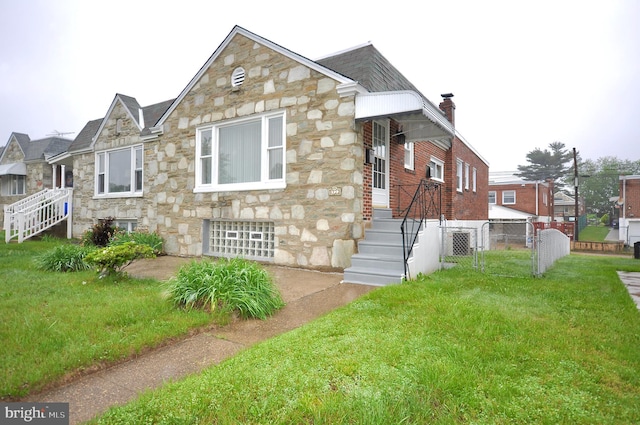 8922 Brous Ave, Philadelphia, PA 19152 - view of front of property with stone siding and central AC unit